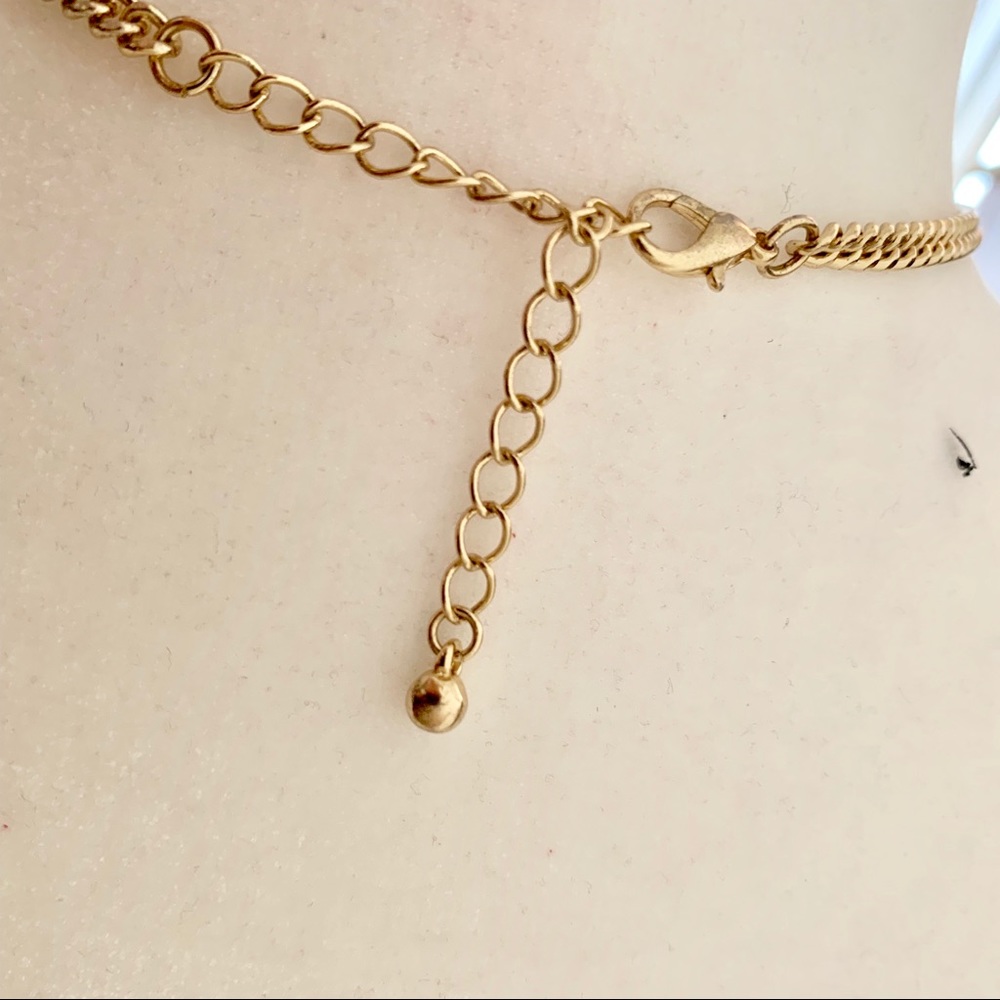 NWT Evil Eye Layered Necklace Pendant Gold - Picture 3 of 6